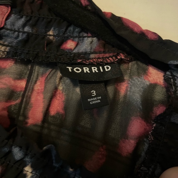 Torrid Black and Pink Floral Dress - Picture 3 of 3